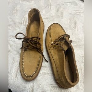 TIMBERLAND WOMEN Tan Street Suede Leather 3-Eye Ankle Shoe Women’s 10 Unisex 8